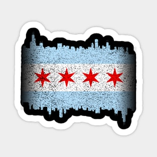 Chicago Flag Skyline Sticker